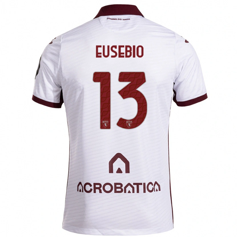 Danxen Kinder Chiara Eusebio #13 Weiß Kastanienbraun Auswärtstrikot Trikot 2024/25 T-Shirt Schweiz