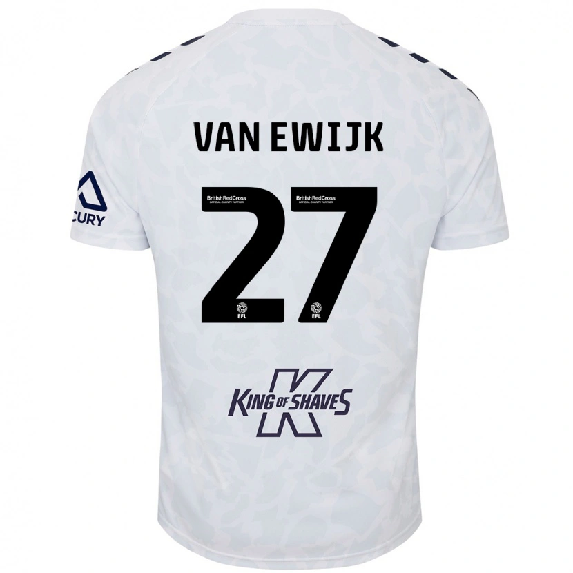 Danxen Kinder Milan Van Ewijk #27 Weiß Auswärtstrikot Trikot 2024/25 T-Shirt Schweiz