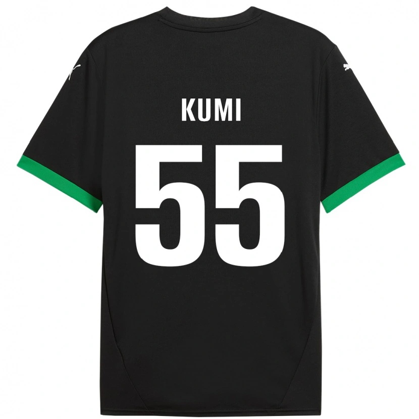 Danxen Herren Justin Kumi #55 Schwarz Dunkelgrün Heimtrikot Trikot 2024/25 T-Shirt Schweiz