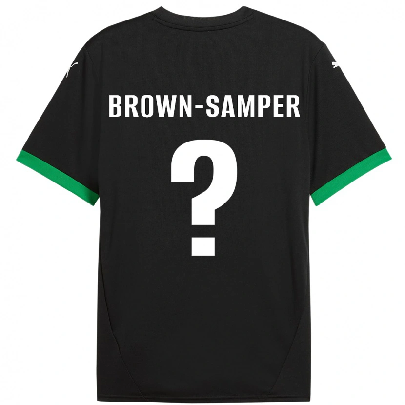 Danxen Herren Isaac Brown-Samper #0 Schwarz Dunkelgrün Heimtrikot Trikot 2024/25 T-Shirt Schweiz