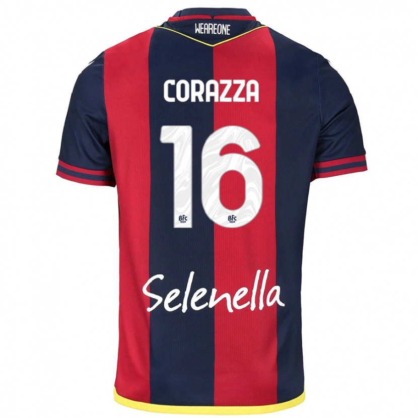 Danxen Herren Tommaso Corazza #16 Rot Königsblau Heimtrikot Trikot 2024/25 T-Shirt Schweiz