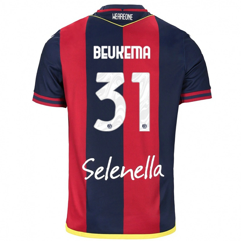 Danxen Herren Sam Beukema #31 Rot Königsblau Heimtrikot Trikot 2024/25 T-Shirt Schweiz