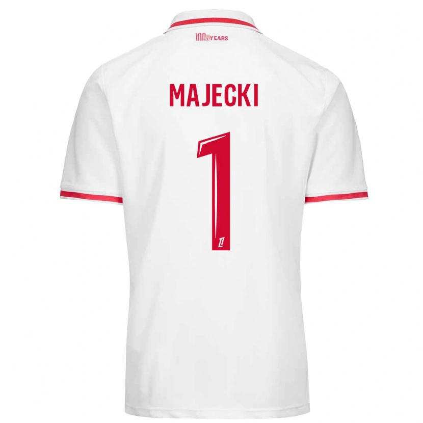 Danxen Herren Radoslaw Majecki #1 Weiß Rot Heimtrikot Trikot 2024/25 T-Shirt Schweiz