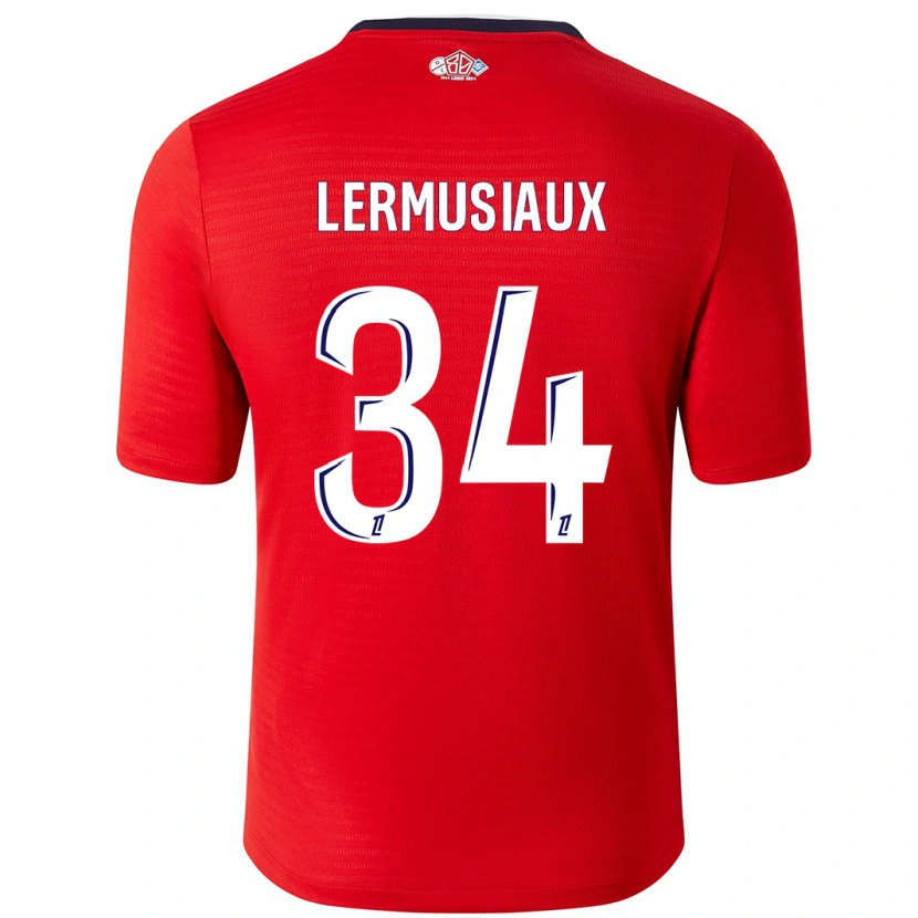 Danxen Herren Chrystal Lermusiaux #34 Rot Weiß Heimtrikot Trikot 2024/25 T-Shirt Schweiz