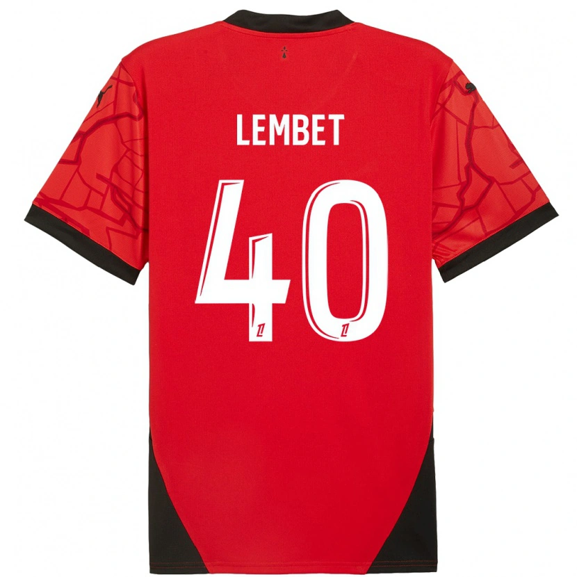 Danxen Herren Geoffrey Lembet #40 Rot Schwarz Heimtrikot Trikot 2024/25 T-Shirt Schweiz