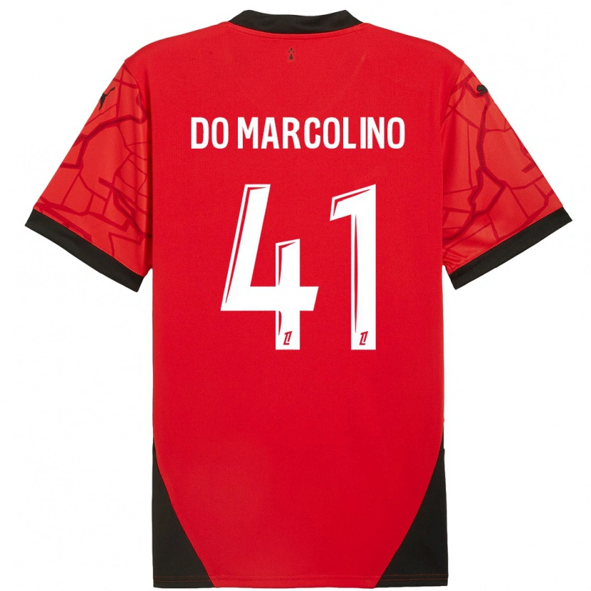Danxen Herren Alan Do Marcolino #41 Rot Schwarz Heimtrikot Trikot 2024/25 T-Shirt Schweiz