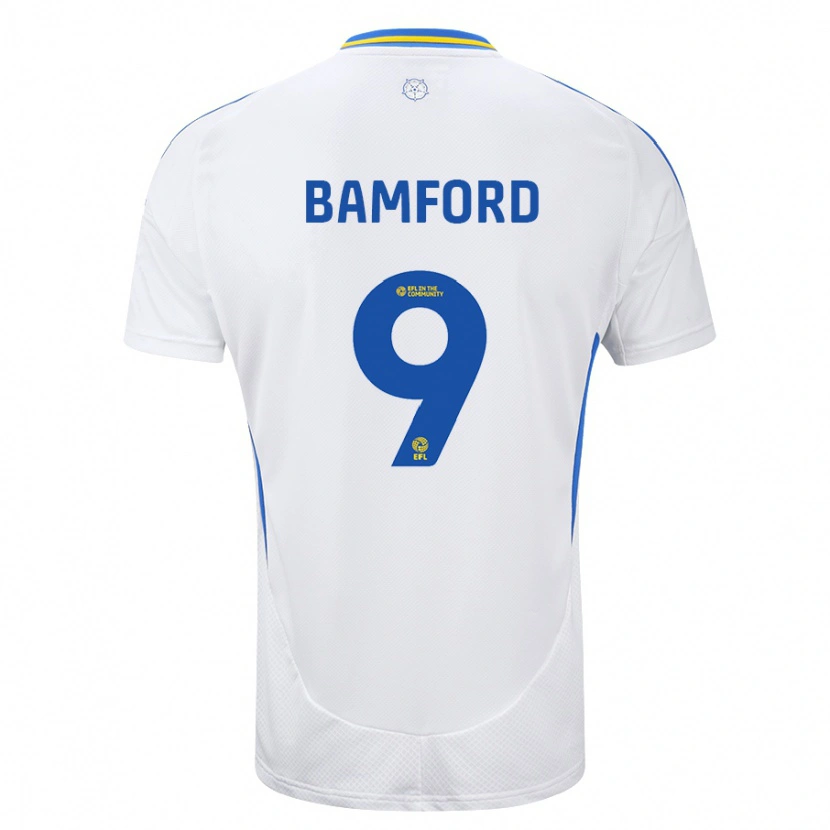 Danxen Herren Patrick Bamford #9 Weiß Blau Heimtrikot Trikot 2024/25 T-Shirt Schweiz