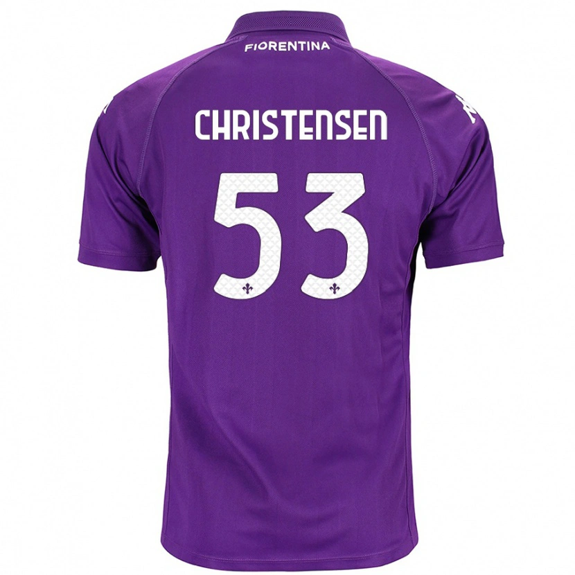 Danxen Herren Oliver Christensen #53 Violett Heimtrikot Trikot 2024/25 T-Shirt Schweiz