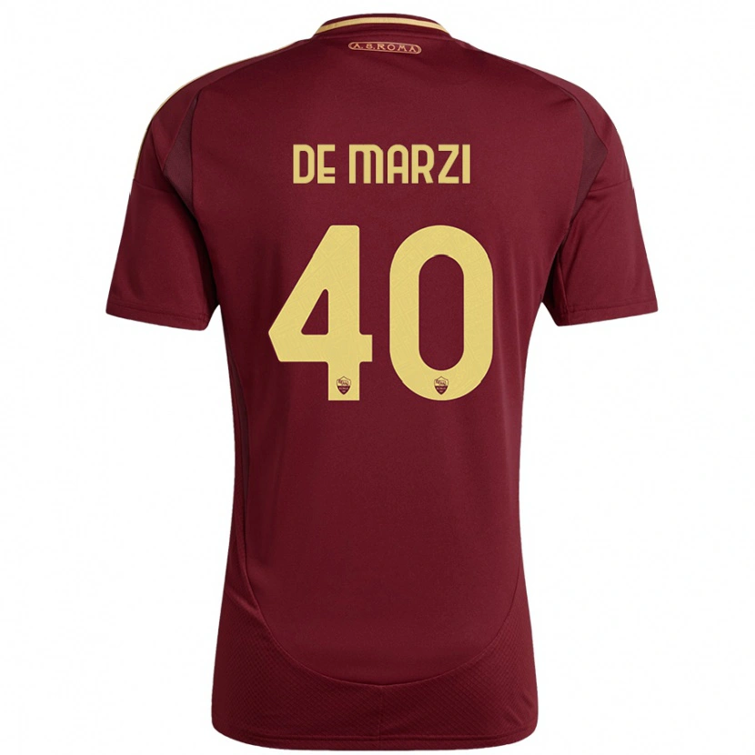 Danxen Herren Giorgio De Marzi #40 Rot Braun Gold Heimtrikot Trikot 2024/25 T-Shirt Schweiz
