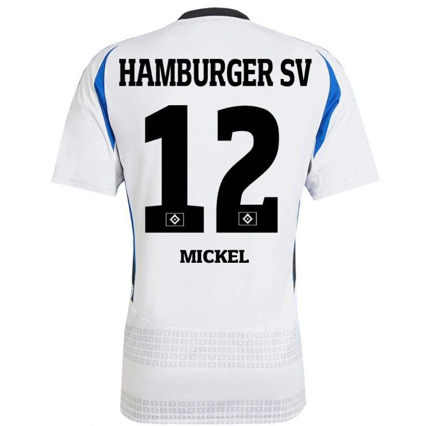 Danxen Herren Tom Mickel #12 Weiß Blau Heimtrikot Trikot 2024/25 T-Shirt Schweiz