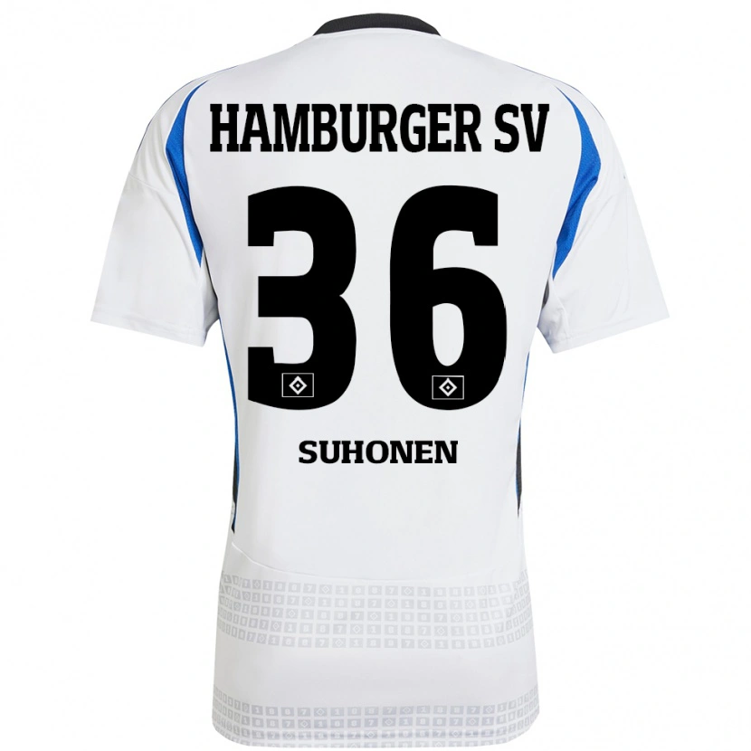 Danxen Herren Anssi Suhonen #36 Weiß Blau Heimtrikot Trikot 2024/25 T-Shirt Schweiz