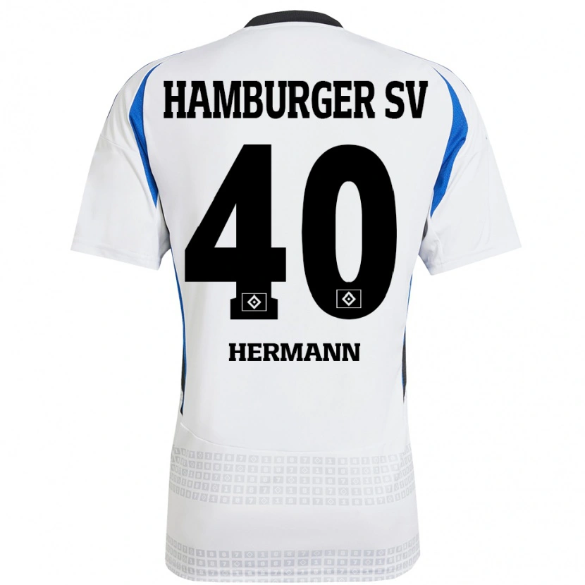 Danxen Herren Hannes Hermann #40 Weiß Blau Heimtrikot Trikot 2024/25 T-Shirt Schweiz