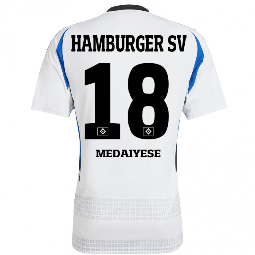 Danxen Herren Olamide Medaiyese #18 Weiß Blau Heimtrikot Trikot 2024/25 T-Shirt Schweiz
