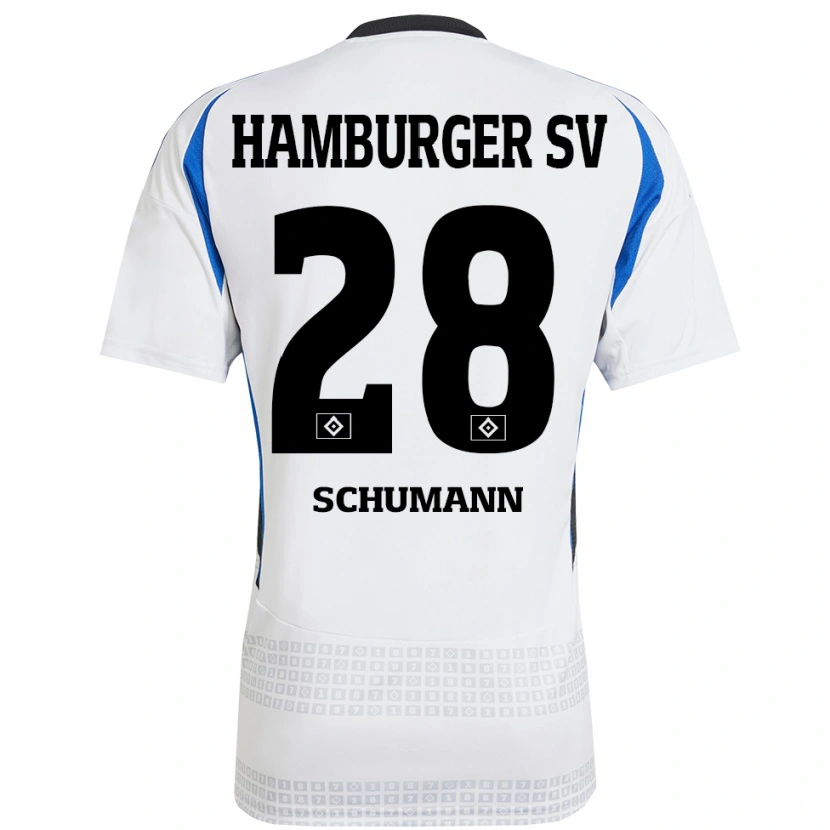 Danxen Herren Henri Schümann #28 Weiß Blau Heimtrikot Trikot 2024/25 T-Shirt Schweiz
