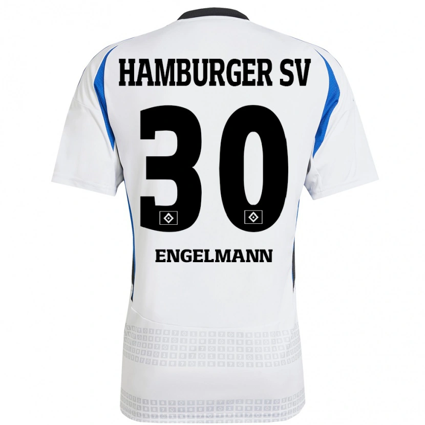 Danxen Herren Timon Engelmann #30 Weiß Blau Heimtrikot Trikot 2024/25 T-Shirt Schweiz