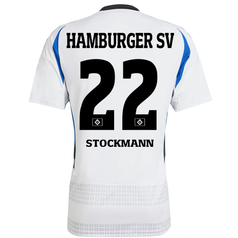 Danxen Herren Sarah Stöckmann #22 Weiß Blau Heimtrikot Trikot 2024/25 T-Shirt Schweiz