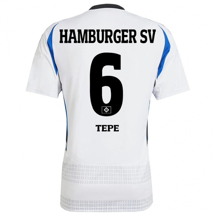 Danxen Herren Niklas Tepe #6 Weiß Blau Heimtrikot Trikot 2024/25 T-Shirt Schweiz