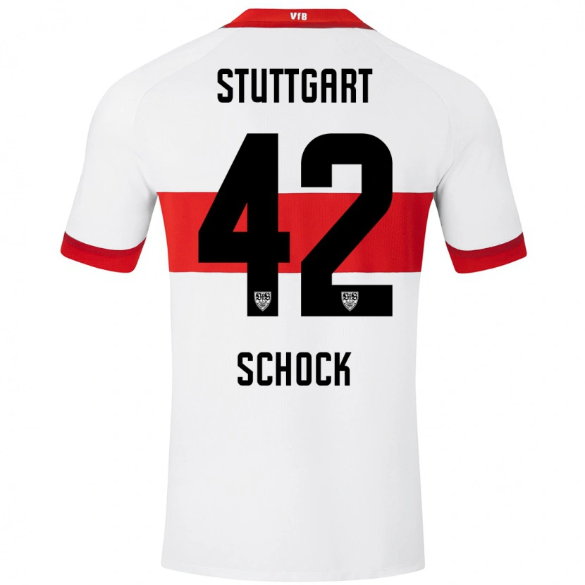 Danxen Herren Florian Schock #42 Weiß Rot Heimtrikot Trikot 2024/25 T-Shirt Schweiz