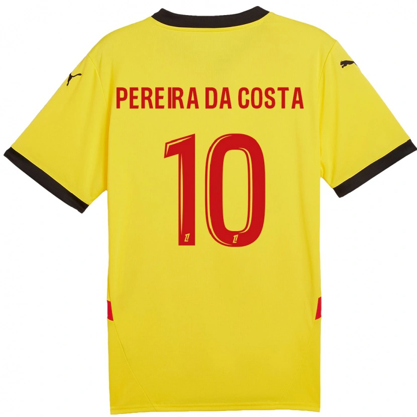 Danxen Herren David Pereira Da Costa #10 Gelb Rot Heimtrikot Trikot 2024/25 T-Shirt Schweiz