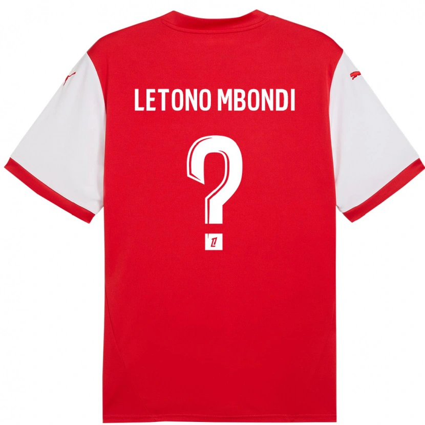 Danxen Herren Christ-Emmanuel Letono Mbondi #0 Rot Weiß Heimtrikot Trikot 2024/25 T-Shirt Schweiz