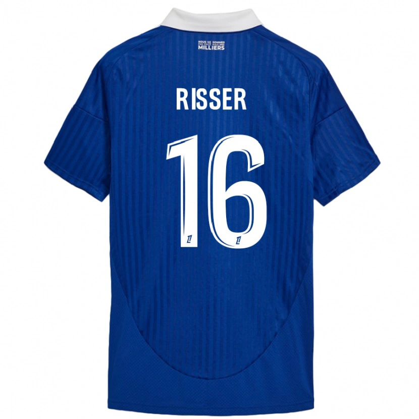 Danxen Herren Robin Risser #16 Blau Weiß Heimtrikot Trikot 2024/25 T-Shirt Schweiz