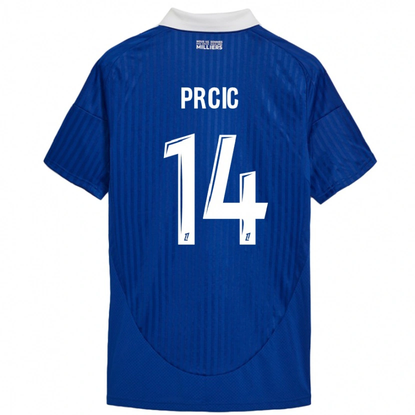 Danxen Herren Sanjin Prcic #14 Blau Weiß Heimtrikot Trikot 2024/25 T-Shirt Schweiz