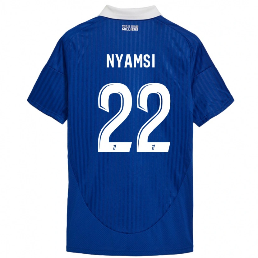 Danxen Herren Gerzino Nyamsi #22 Blau Weiß Heimtrikot Trikot 2024/25 T-Shirt Schweiz