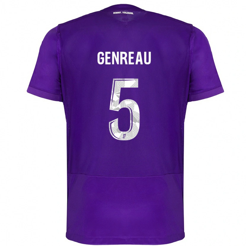Danxen Herren Denis Genreau #5 Violett Weiß Heimtrikot Trikot 2024/25 T-Shirt Schweiz