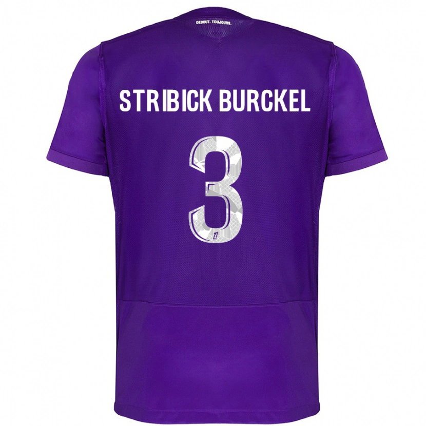 Danxen Herren Laetitia Stribick-Burckel #3 Violett Weiß Heimtrikot Trikot 2024/25 T-Shirt Schweiz