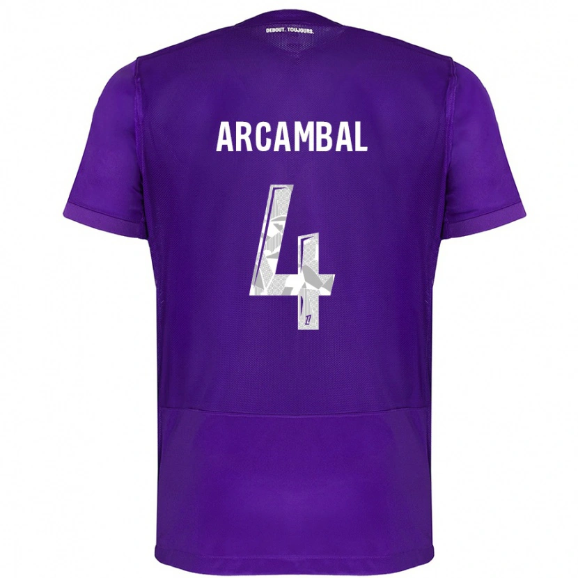Danxen Herren Anais Arcambal #4 Violett Weiß Heimtrikot Trikot 2024/25 T-Shirt Schweiz
