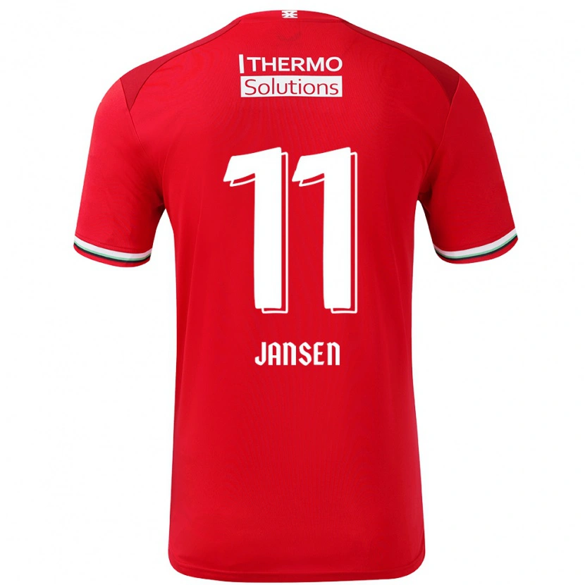 Danxen Herren Renate Jansen #11 Rot Weiß Heimtrikot Trikot 2024/25 T-Shirt Schweiz