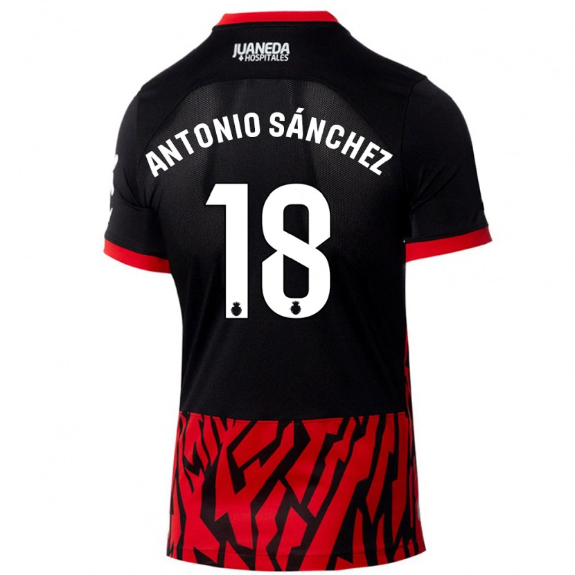 Danxen Herren Antonio Sánchez #18 Schwarz Rot Heimtrikot Trikot 2024/25 T-Shirt Schweiz