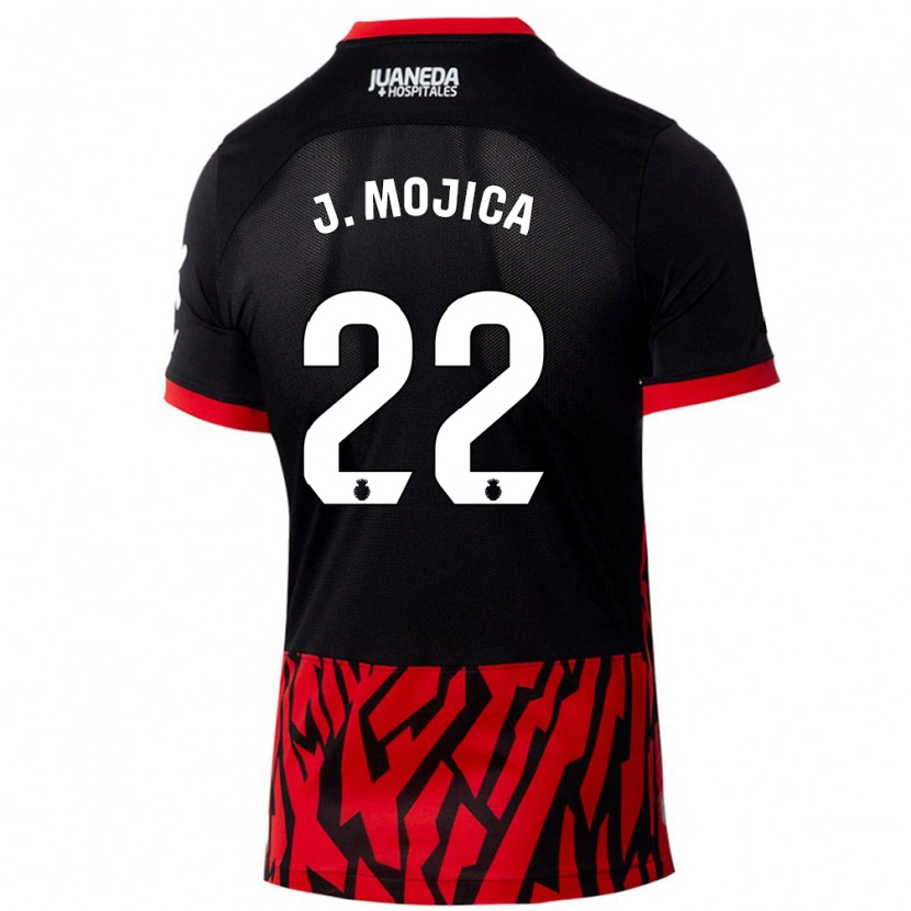 Danxen Herren Johan Mojica #22 Schwarz Rot Heimtrikot Trikot 2024/25 T-Shirt Schweiz