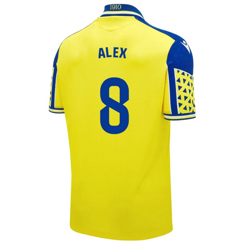 Danxen Herren Álex Fernández #8 Gelb Blau Heimtrikot Trikot 2024/25 T-Shirt Schweiz