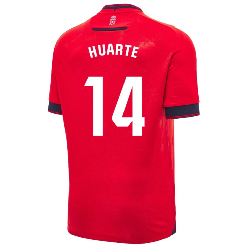 Danxen Herren Xabi Huarte #14 Rot Weiß Heimtrikot Trikot 2024/25 T-Shirt Schweiz