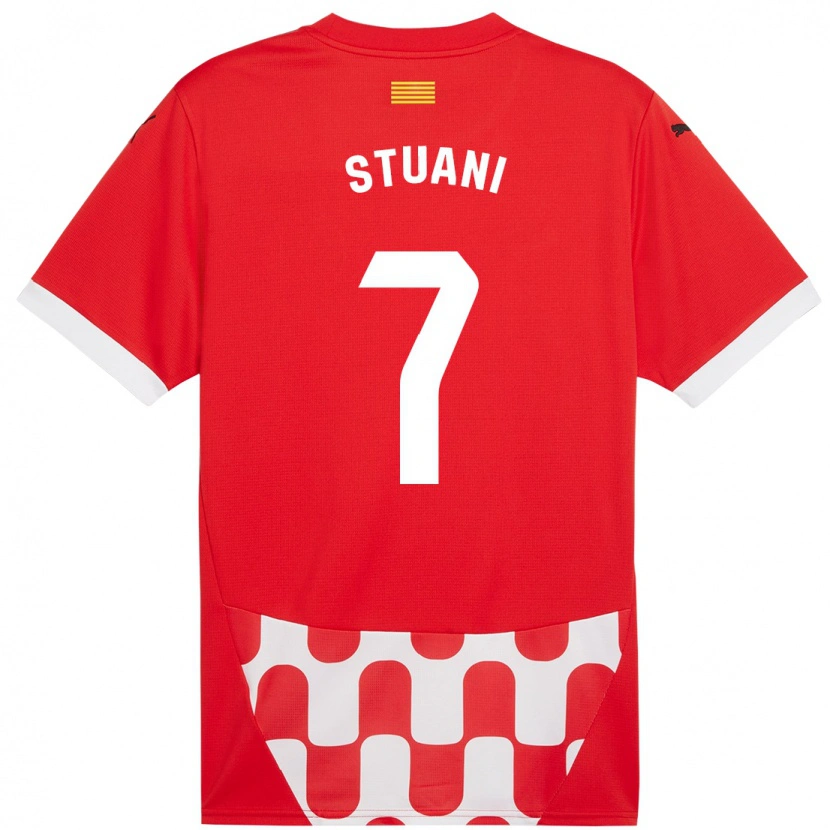 Danxen Herren Cristhian Stuani #7 Rot Weiß Heimtrikot Trikot 2024/25 T-Shirt Schweiz