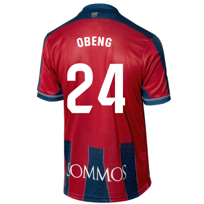 Danxen Herren Samuel Obeng #24 Rot Blau Heimtrikot Trikot 2024/25 T-Shirt Schweiz