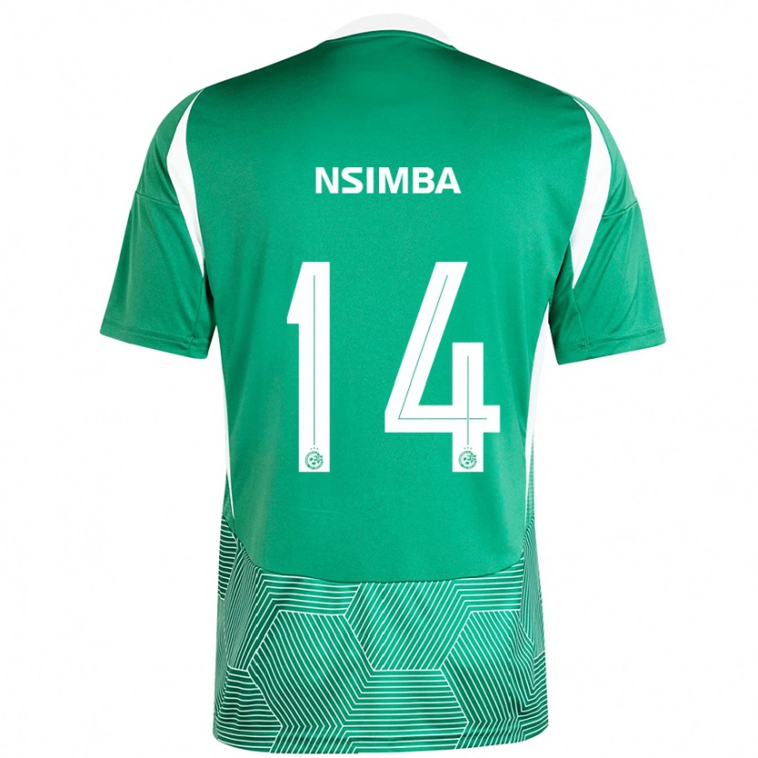 Danxen Herren Vital Nsimba #14 Grün Weiß Heimtrikot Trikot 2024/25 T-Shirt Schweiz