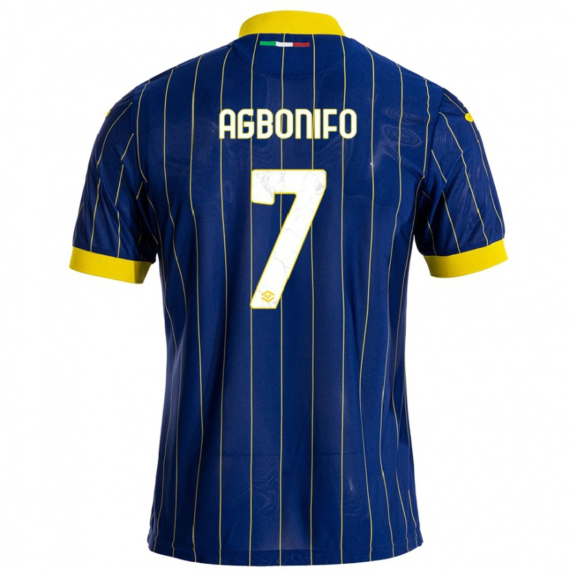 Danxen Herren Richi Agbonifo #7 Blau Gelb Heimtrikot Trikot 2024/25 T-Shirt Schweiz