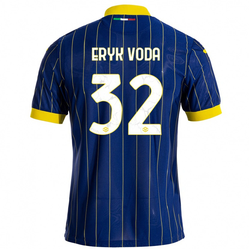 Danxen Herren Andrei Eryk Voda #32 Blau Gelb Heimtrikot Trikot 2024/25 T-Shirt Schweiz