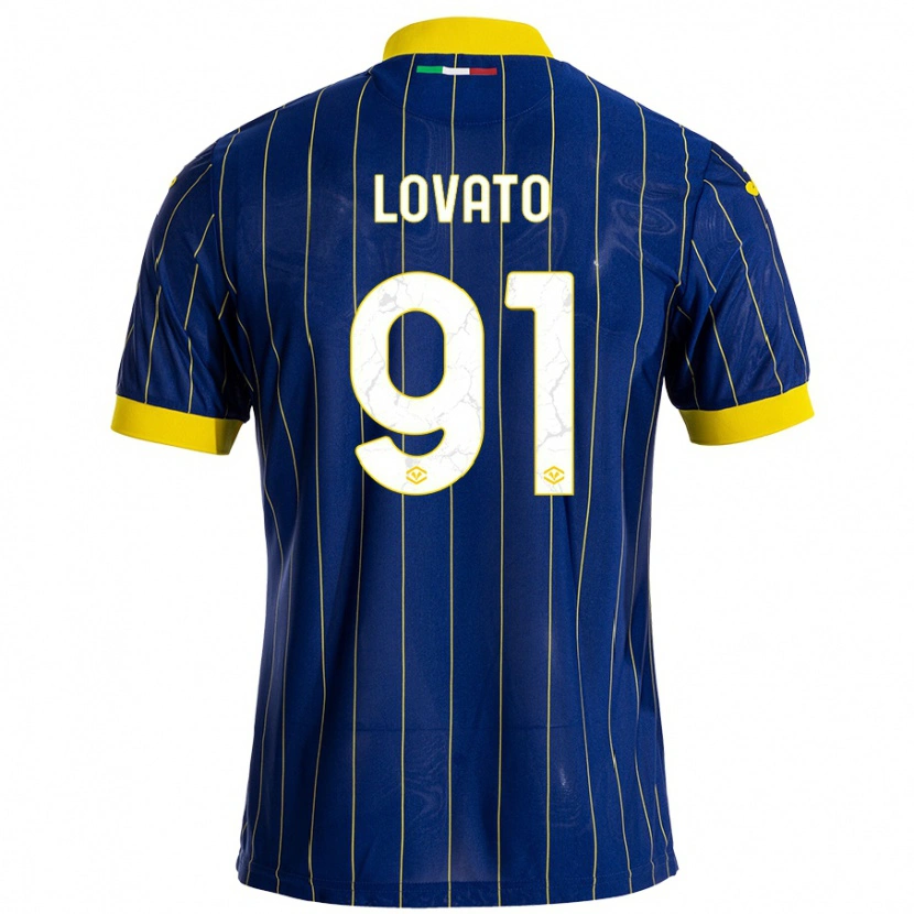 Danxen Herren Enrico Lovato #91 Blau Gelb Heimtrikot Trikot 2024/25 T-Shirt Schweiz