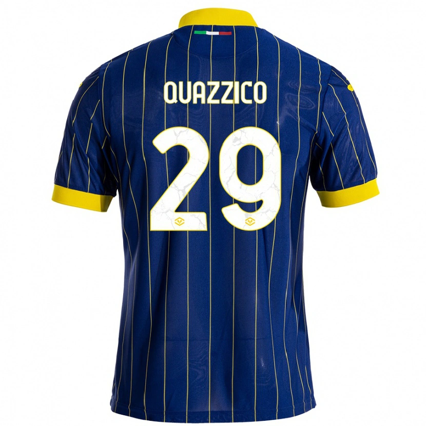 Danxen Herren Francesca Quazzico #29 Blau Gelb Heimtrikot Trikot 2024/25 T-Shirt Schweiz