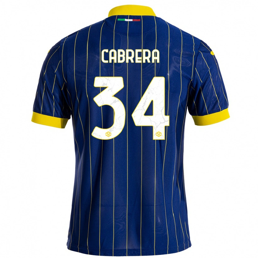Danxen Herren Ilena Cabrera #34 Blau Gelb Heimtrikot Trikot 2024/25 T-Shirt Schweiz
