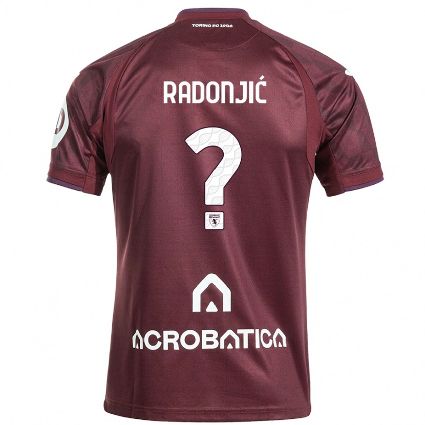 Danxen Herren Nemanja Radonjic #0 Kastanienbraun Weiß Heimtrikot Trikot 2024/25 T-Shirt Schweiz