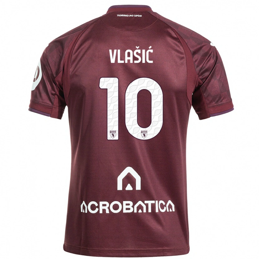 Danxen Herren Nikola Vlašić #10 Kastanienbraun Weiß Heimtrikot Trikot 2024/25 T-Shirt Schweiz