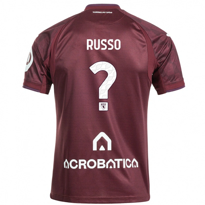 Danxen Herren Lorenzo Russo #0 Kastanienbraun Weiß Heimtrikot Trikot 2024/25 T-Shirt Schweiz