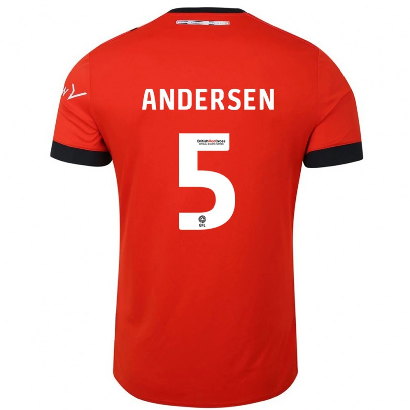 Danxen Herren Mads Andersen #5 Orange Schwarz Heimtrikot Trikot 2024/25 T-Shirt Schweiz