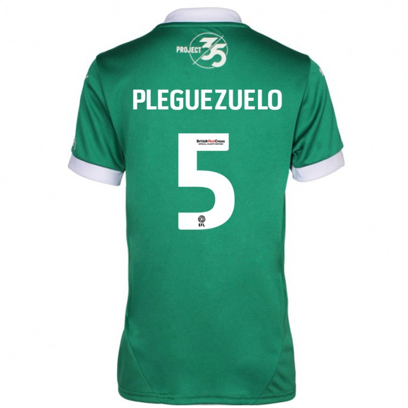 Danxen Herren Julio Pleguezuelo #5 Grün Weiß Heimtrikot Trikot 2024/25 T-Shirt Schweiz