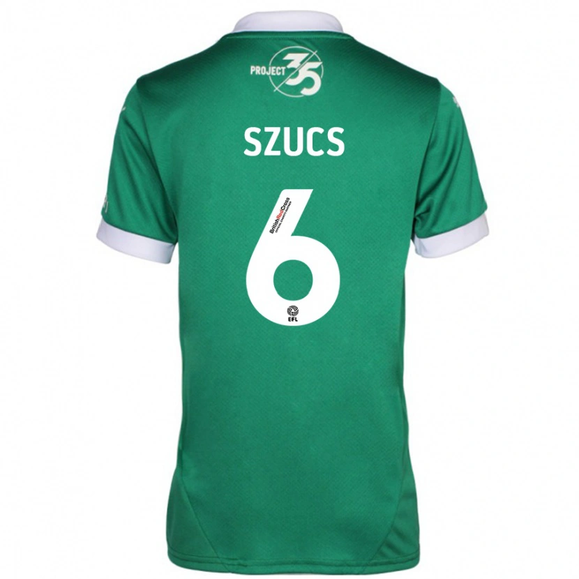 Danxen Herren Kornél Szűcs #6 Grün Weiß Heimtrikot Trikot 2024/25 T-Shirt Schweiz