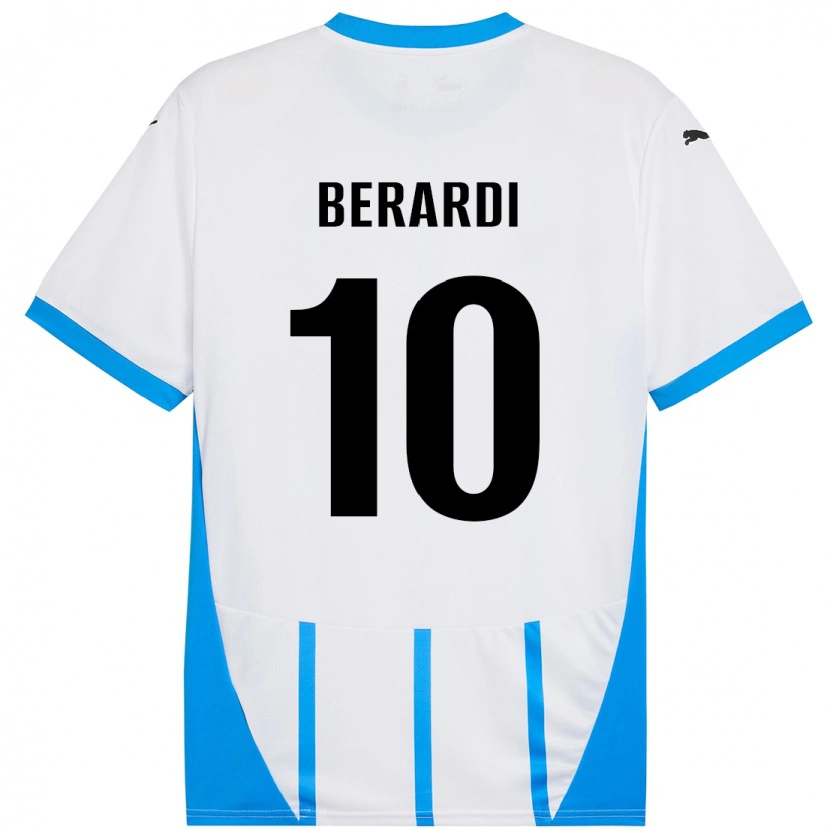 Danxen Herren Domenico Berardi #10 Weiß Blau Auswärtstrikot Trikot 2024/25 T-Shirt Schweiz